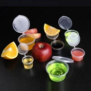 כוס רוטב 25/50/75/100 מ"ל עם מכסה צירים הזרקה